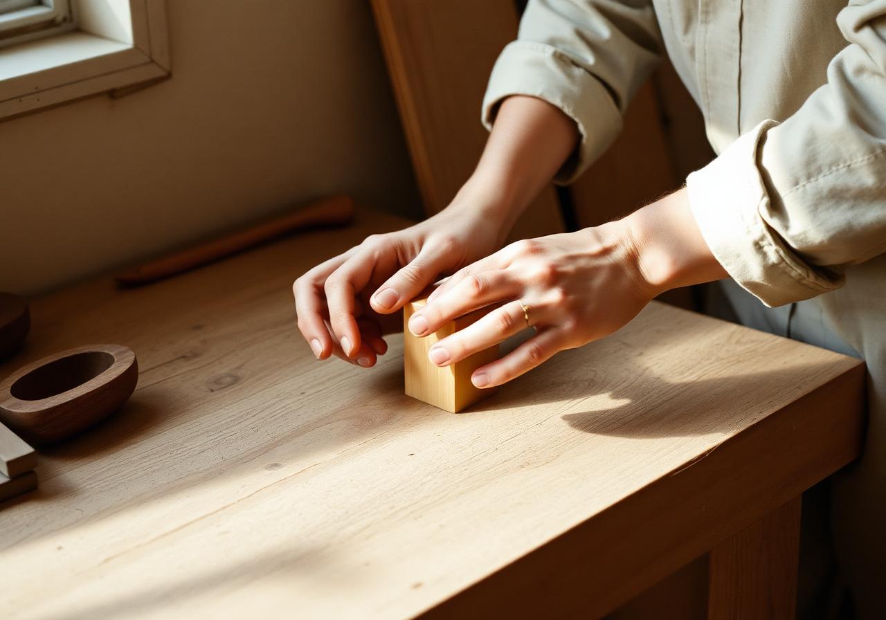 Iban's hands, mid-cut. Bilbao, January.